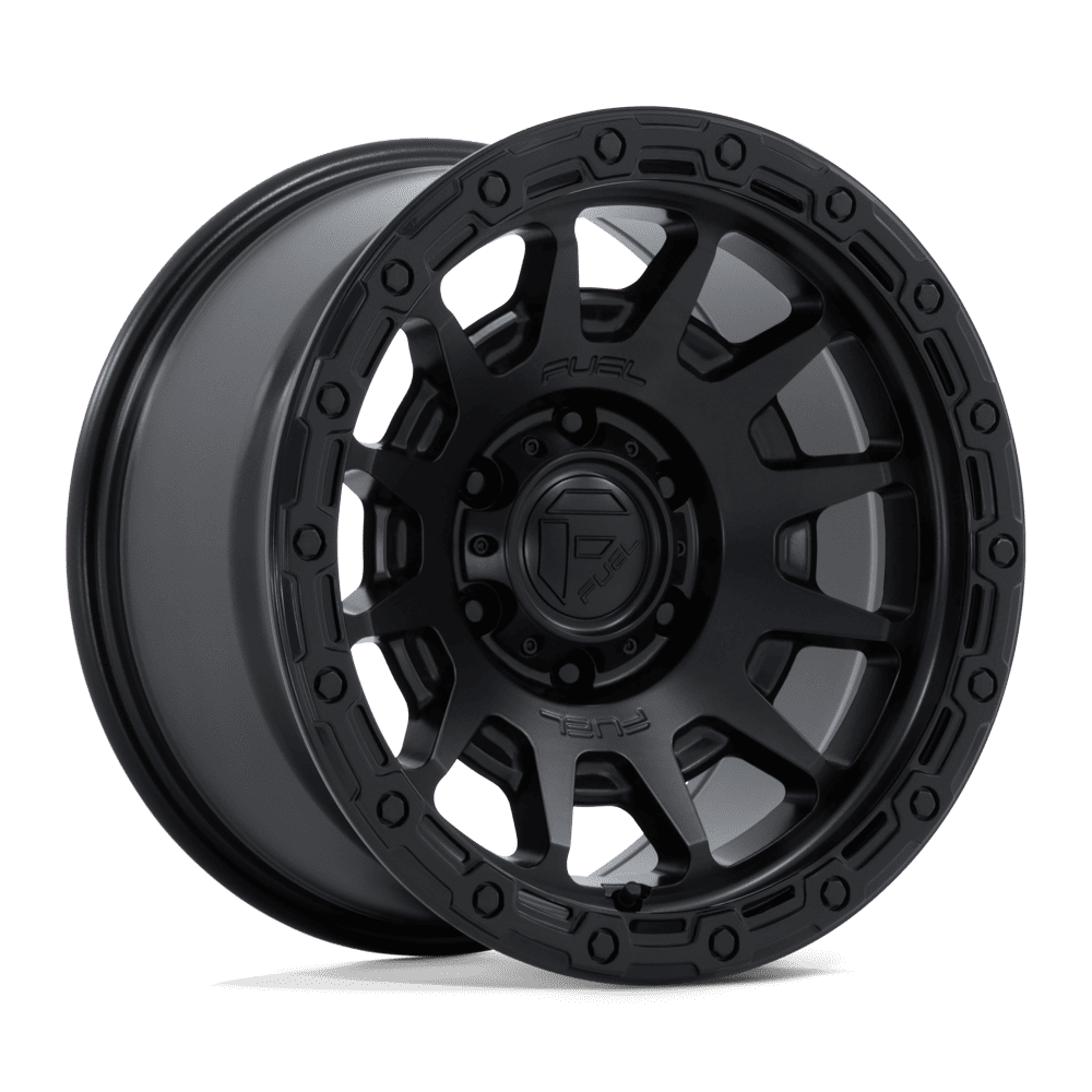 Fuel Off-Road Fc884 Fortress 17x9 6x139.7 -12 106.1 Matte Black Gloss Black Lip