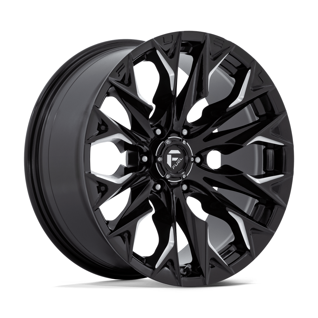 Carburant Off-Road D803 Flame 20x9 6x139.7 1 106.1 Noir Brillant Fraisé