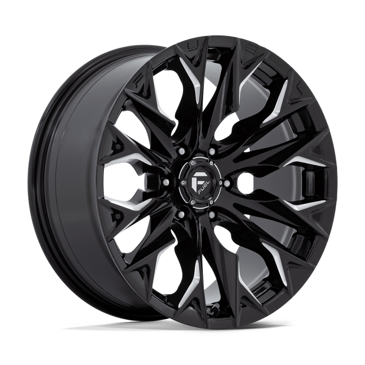 Carburant Off-Road D803 Flame 20x9 6x139.7 1 106.1 Noir Brillant Fraisé
