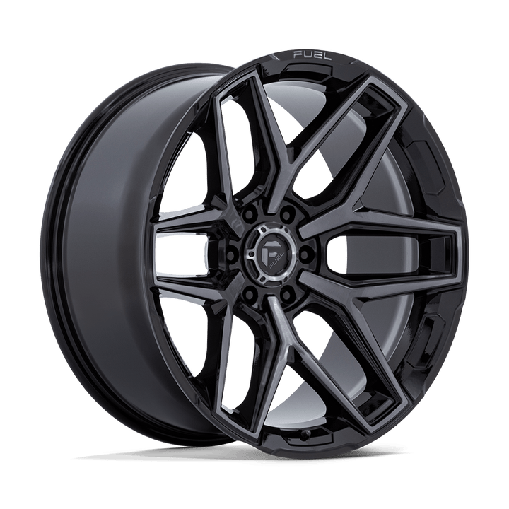 Fuel Off-Road Flux 18x9 6x139.7 1 106.1 Gloss Black Brushed Face With Gray Tint