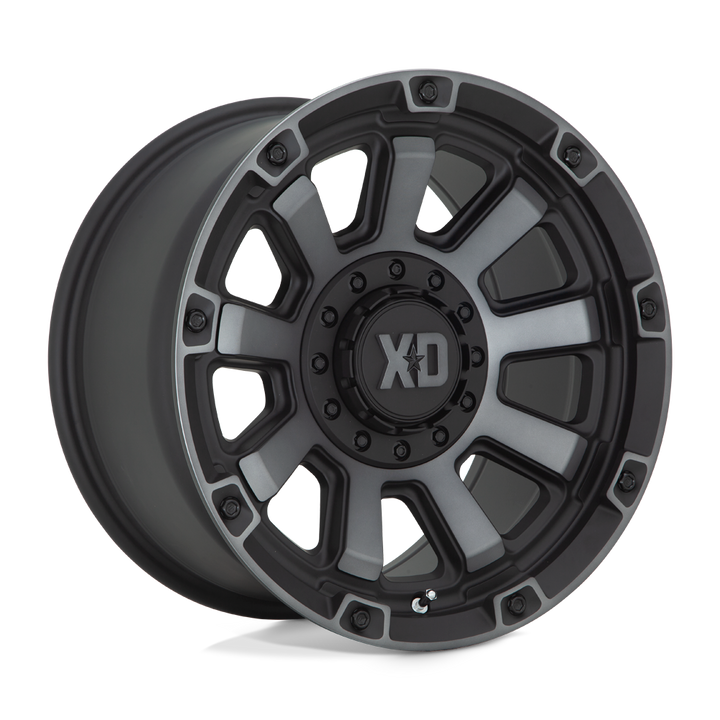 XD Wheels Xd852 Gauntlet 20x9 8x165.1 0 125.1 Noir satiné avec teinte grise