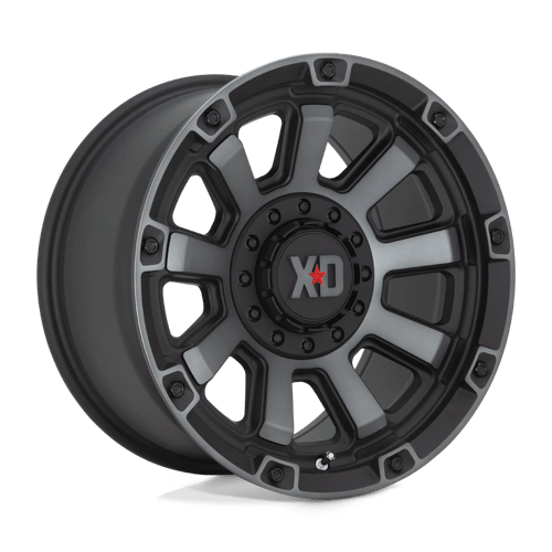 XD Wheels Xd852 Gauntlet 20x10 8x170 -18 125.1 Noir Satiné Avec Teinte Grise