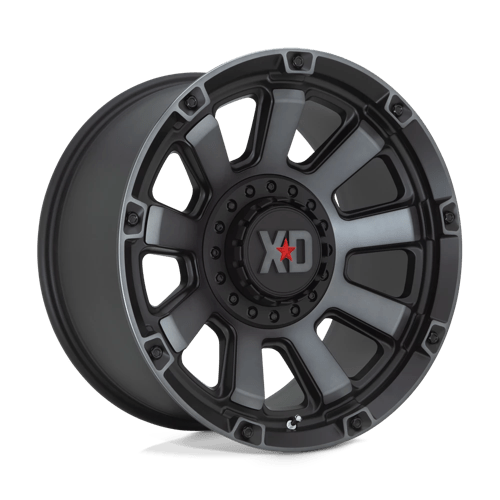 XD Wheels Xd852 Gauntlet 20x10 6x135 / 6x139.7 -18 106.1 Noir satiné avec teinte grise