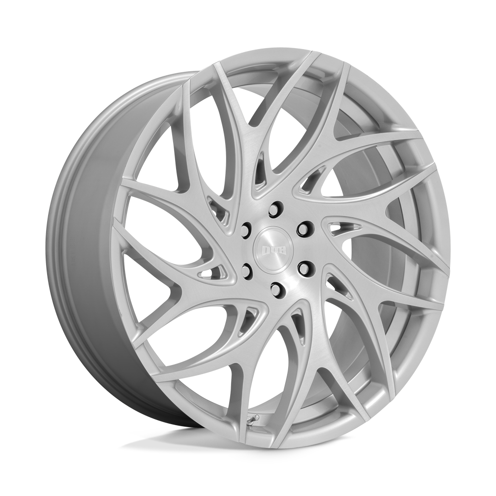 Dub 1pc S260 Chèvre 22x9 5x114.3 35 72.56 Face Argent Brossé