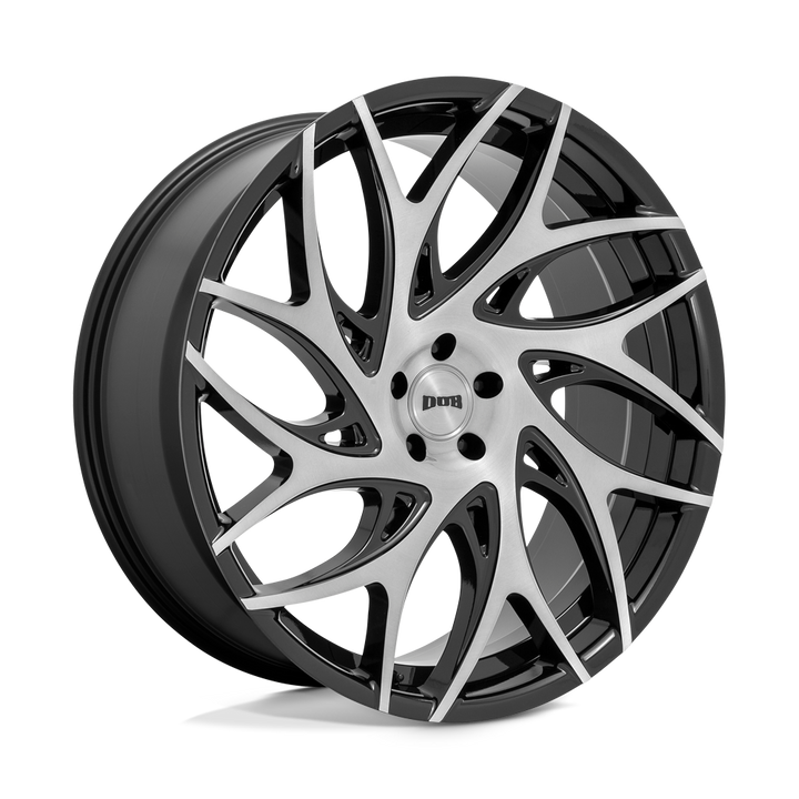 Dub 1pc S260 G.o.a.t. 24x10 5x127 10 78.1 Brushed Face With Gloss Black Dark Tint Spokes