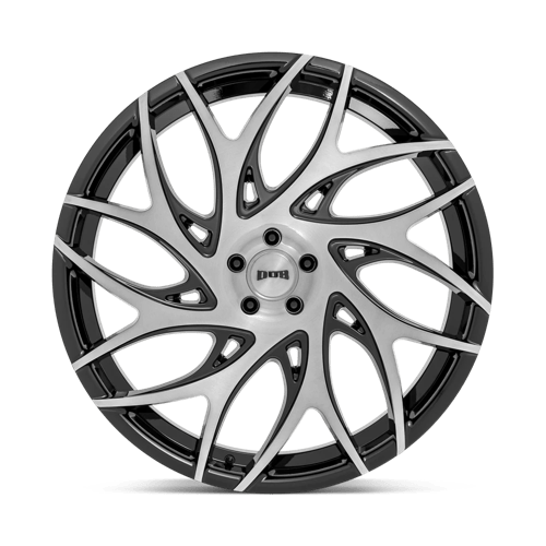 Dub 1pc S260 G.o.a.t. 24x10 5x127 10 78.1 Brushed Face With Gloss Black Dark Tint Spokes