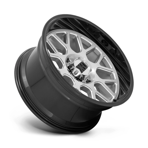 XD Wheels Xd849 Grenade 2 22x10 6x135 -18 87.1 Brossé Fraisé Avec Lèvre Noir Brillant