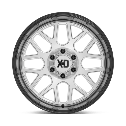 XD Wheels Xd849 Grenade 2 20x9 6x139.7 0 106.1 Brossé Fraisé Avec Lèvre Noir Brillant