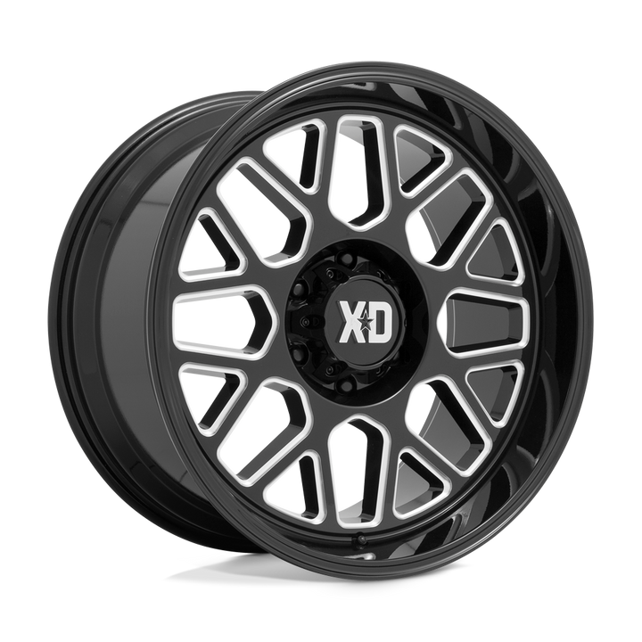 XD Wheels Xd849 Grenade 2 22x10 6x135 -18 87.1 Noir Brillant Fraisé
