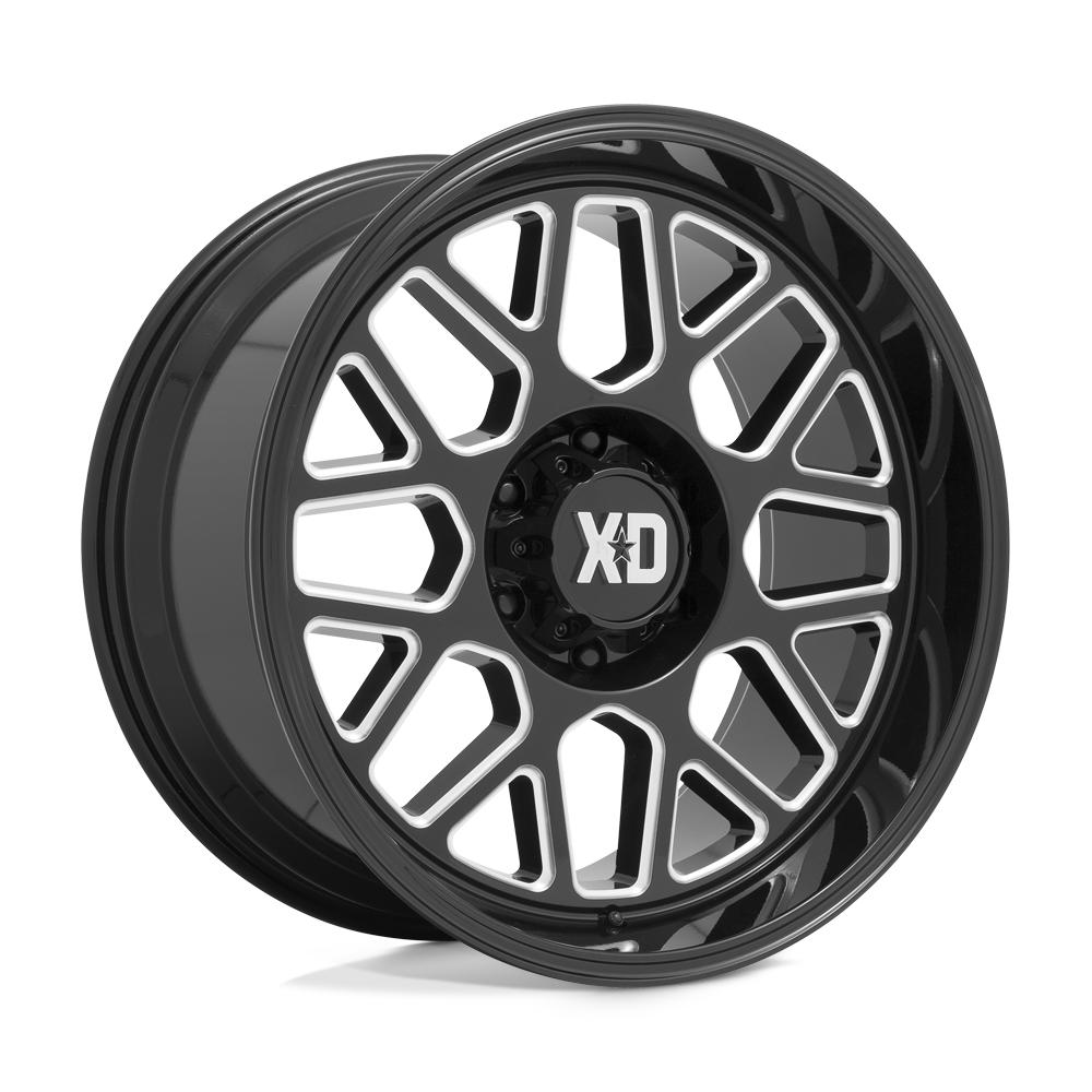 XD Wheels Xd849 Grenade 2 20x9 8x165.1 18 125.1 Noir Brillant Fraisé