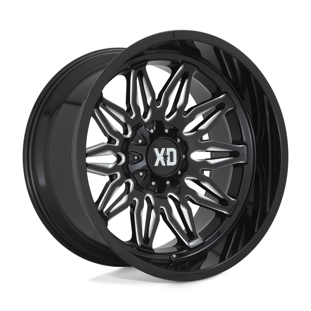 XD Wheels Xd859 Gunner 20x10 6x135 / 6x139.7 -18 106.1 Noir Brillant Fraisé