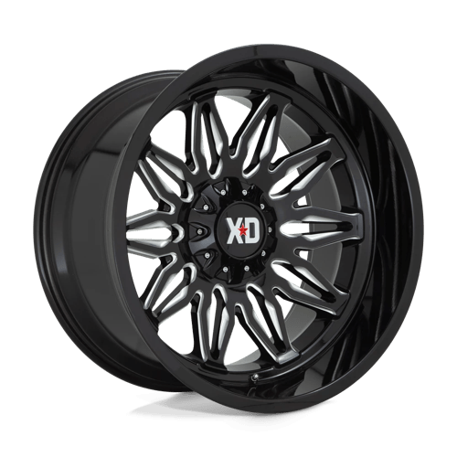 XD Wheels Xd859 Gunner 20x10 5x127 / 5x139.7 -18 78.1 Noir Brillant Fraisé