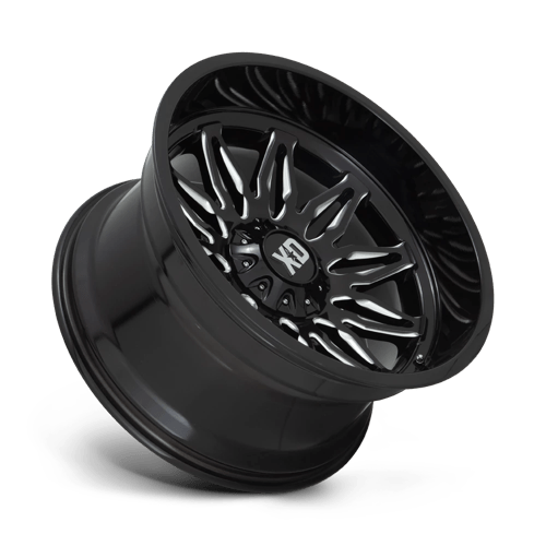 XD Wheels Xd859 Gunner 20x10 5x127 / 5x139.7 -18 78.1 Noir Brillant Fraisé