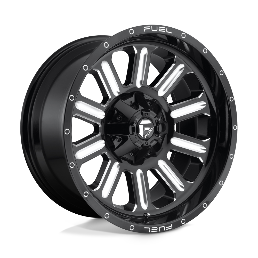 CARBURANT TOUT-TERRAIN D620 HARDLINE 20X10 8X165.1 -18 125.1 NOIR BRILLANT FRAISÉ