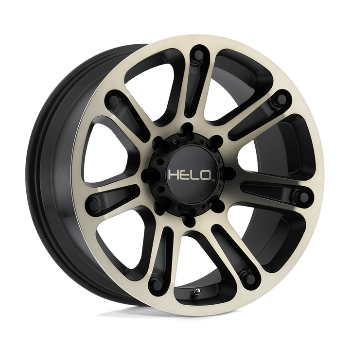 Helo He904 20x9 5x127 -12 72.56 Satin Black Machined Dark Tint