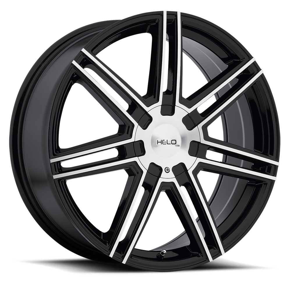 Helo He884 18x7 5x120 35 72.6 Gloss Black Machined Face