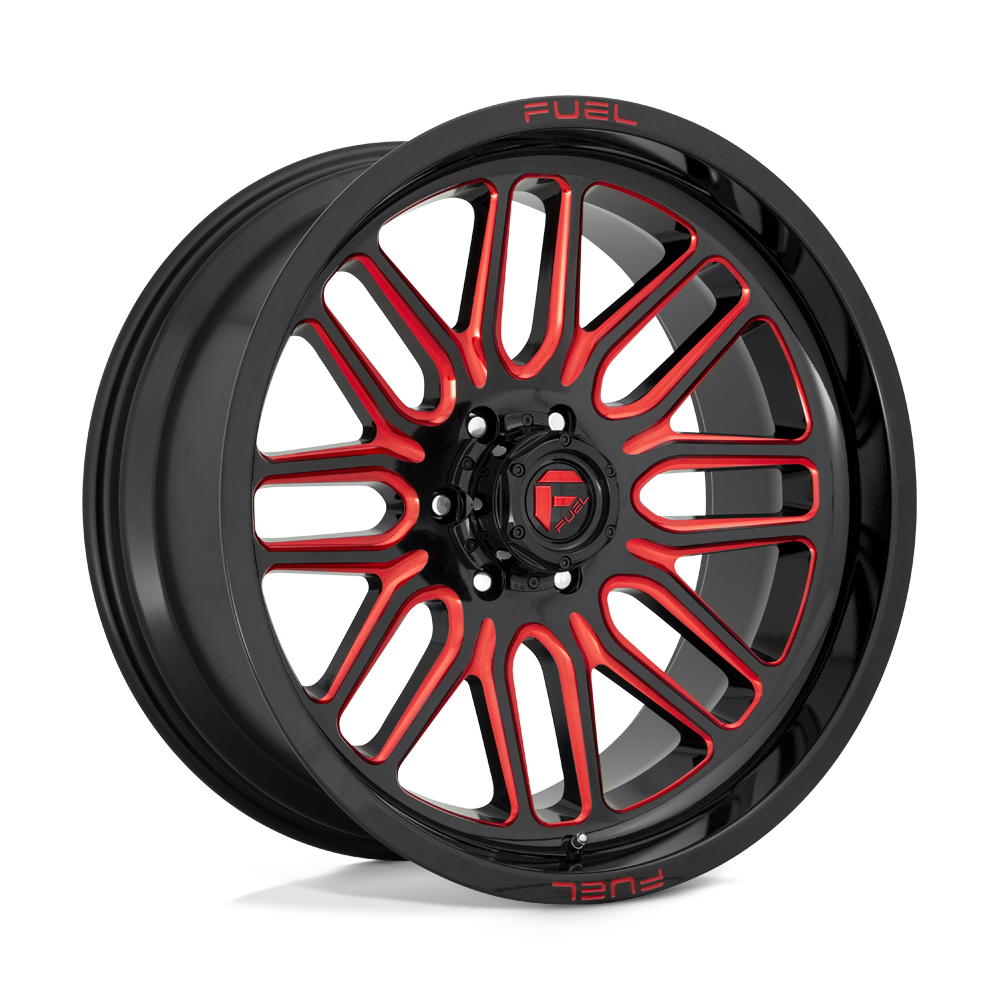 CARBURANT TOUT-TERRAIN D663 IGNITE 22X10 5X127 -18 78.1 NOIR BRILLANT ROUGE TEINTÉ CLAIRE