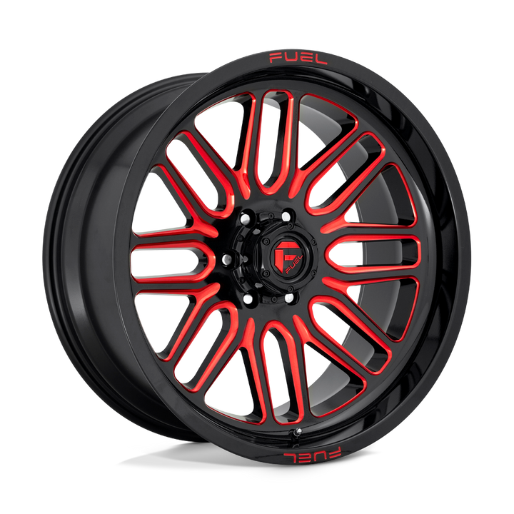 CARBURANT TOUT-TERRAIN D663 IGNITE 20X10 5X127 -18 78.1 NOIR BRILLANT ROUGE TEINTÉ CLAIRE