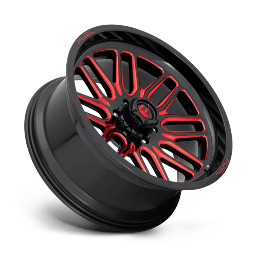 CARBURANT TOUT-TERRAIN D663 IGNITE 20X10 6X139.7 -19 106.1 NOIR BRILLANT ROUGE TEINTÉ CLAIRE
