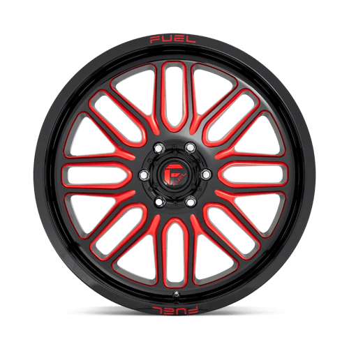 CARBURANT TOUT-TERRAIN D663 IGNITE 22X10 5X127 -18 78.1 NOIR BRILLANT ROUGE TEINTÉ CLAIRE
