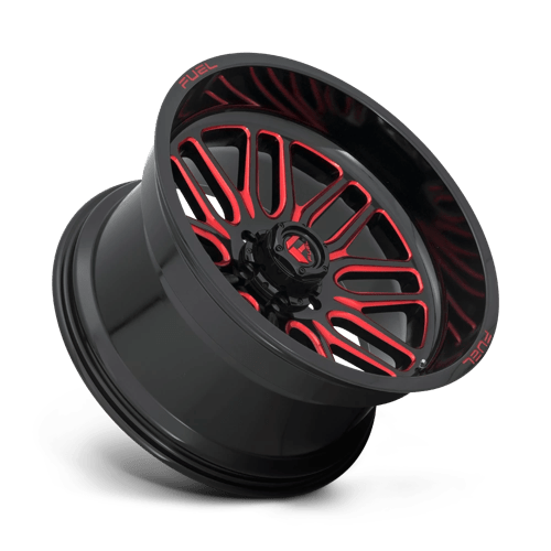 CARBURANT TOUT-TERRAIN D663 IGNITE 22X12 6X135 -43 87.1 NOIR BRILLANT ROUGE TEINTÉ CLAIRE