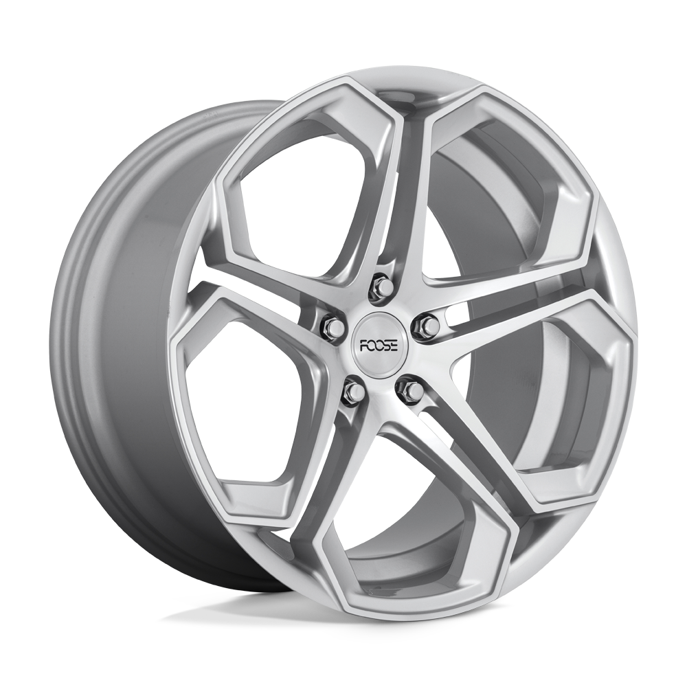 Foose 1pc F170 Impala 20x10.5 5x115 20 71.5 Argent Brillant Usiné