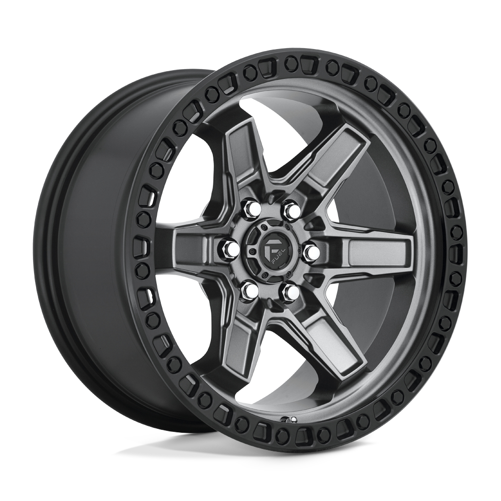 FUEL OFF-ROAD D698 KICKER 17X9 6X114.3 12 66.06 ANNEAU PERLE NOIR GUN METAL MAT