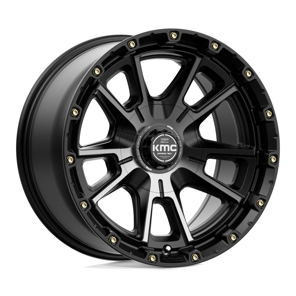 Roues KMC Km100 Sync 17x9 6x135 / 6x139.7 -12 106.1 Noir satiné avec teinte grise