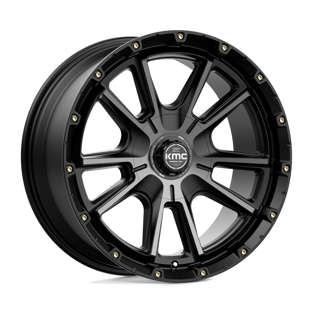 KMC Wheels Km100 Sync 20x9 6x135 / 6x139.7 18 106.1 Satin Black With Gray Tint