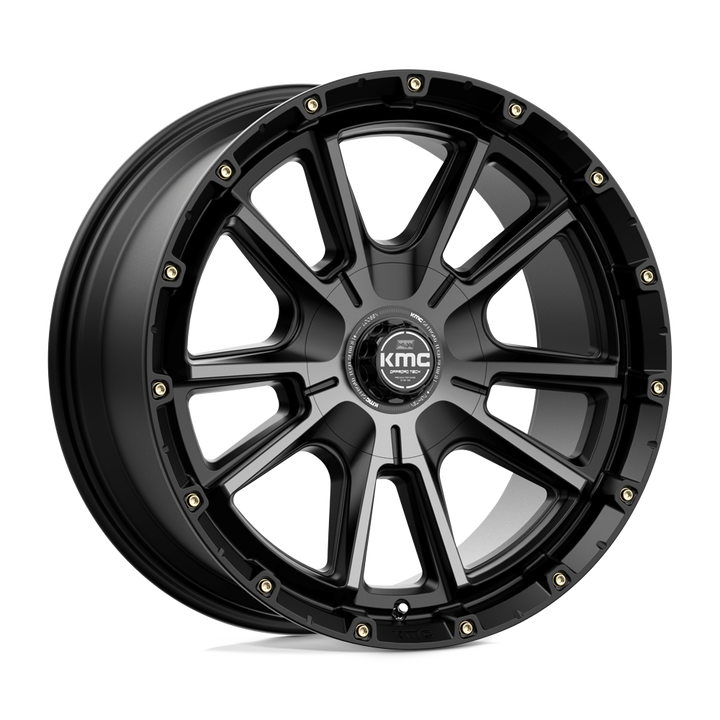 KMC Wheels Km100 Sync 20x9 6x135 / 6x139.7 18 106.1 Satin Black With Gray Tint