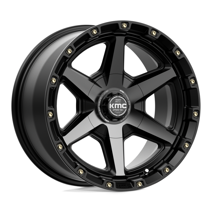KMC Wheels Km101 Tempo 17x9 6x135 / 6x139.7 -12 106.1 Satin Black With Gray Tint