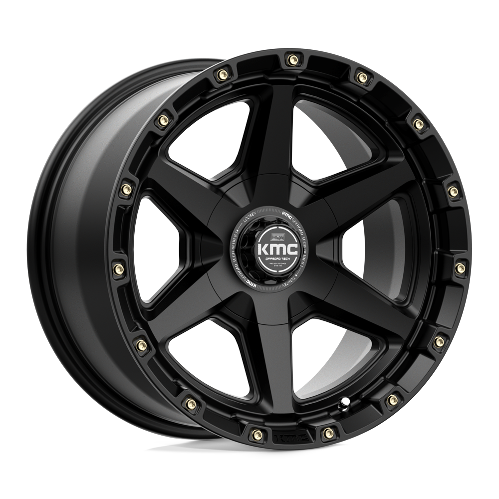 Jantes KMC Km101 Tempo 17x9 6x135 / 6x139.7 -12 106.1 Noir satiné