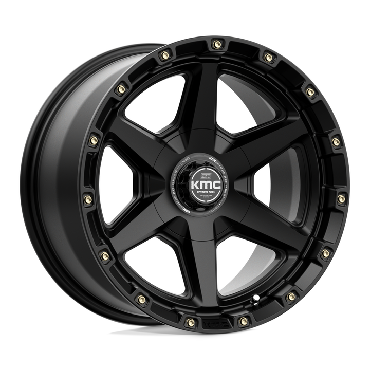 Jantes KMC Km101 Tempo 17x9 6x135 / 6x139.7 -12 106.1 Noir satiné