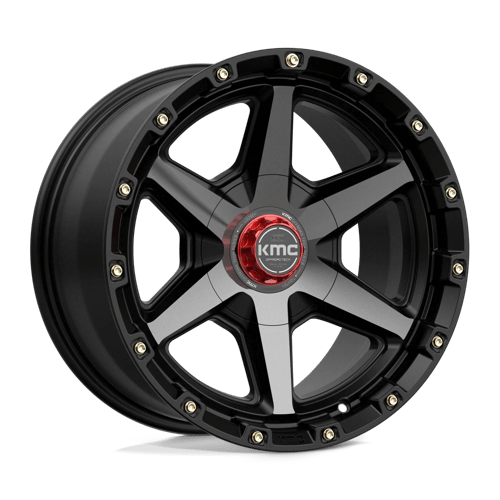 Roues KMC Km101 Tempo 20x9 5x127 / 5x139.7 0 78.1 Noir Satiné Avec Teinte Grise