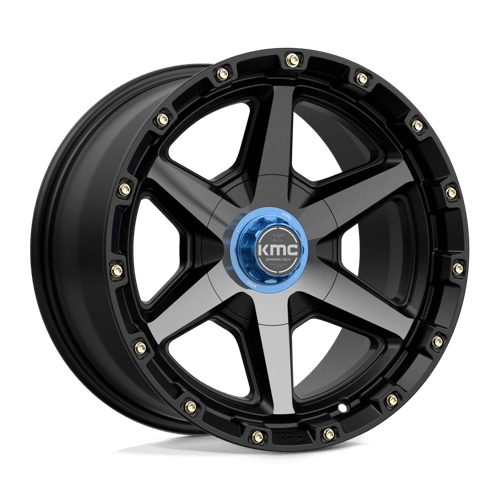 Roues KMC Km101 Tempo 20x9 5x127 / 5x139.7 0 78.1 Noir Satiné Avec Teinte Grise