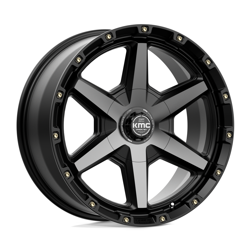 Jantes KMC Km101 Tempo 20x9 6x135 / 6x139.7 18 106.1 Noir Satiné Avec Teinte Grise