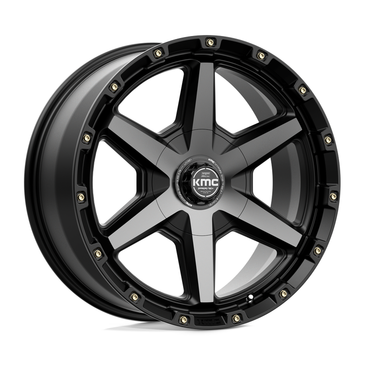 Jantes KMC Km101 Tempo 20x9 6x135 / 6x139.7 18 106.1 Noir Satiné Avec Teinte Grise