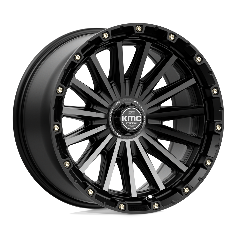 KMC Wheels Km102 Signal 17x9 6x135 / 6x139.7 -12 106.1 Satin Black With Gray Tint