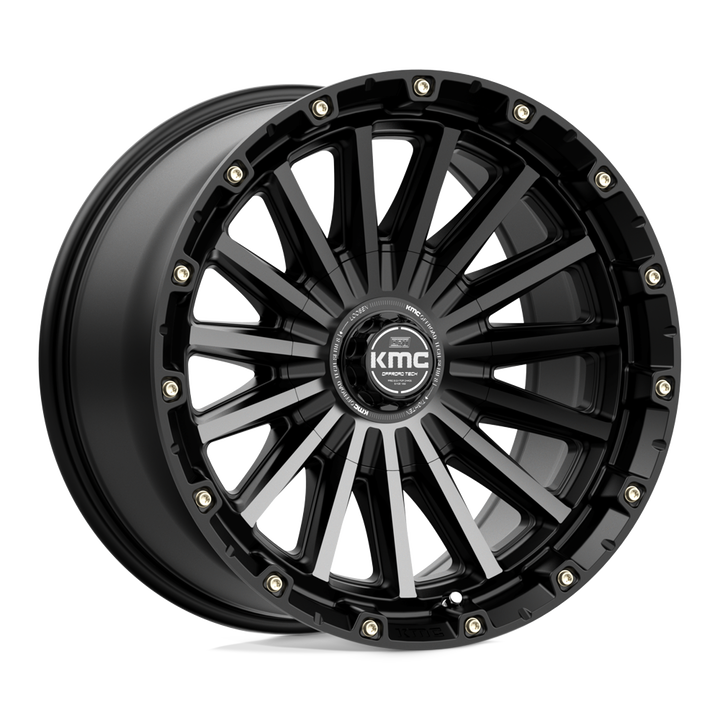 KMC Wheels Km102 Signal 17x9 6x135 / 6x139.7 -12 106.1 Satin Black With Gray Tint