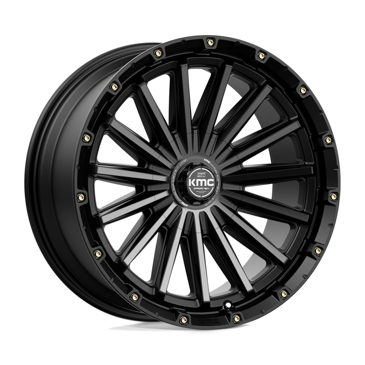 KMC Wheels Km102 Signal 20x9 6x135 / 6x139.7 0 106.1 Noir Satiné Avec Teinte Grise