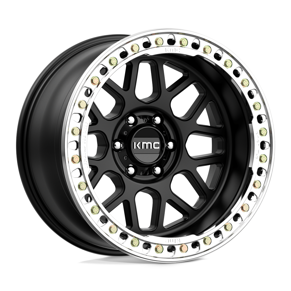 Roues KMC Km235 Grenade Crawl Beadlock 20x10 6x139.7 -48 108 Noir Satiné
