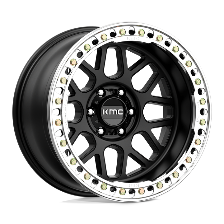Roues KMC Km235 Grenade Crawl Beadlock 20x10 6x139.7 -48 108 Noir Satiné