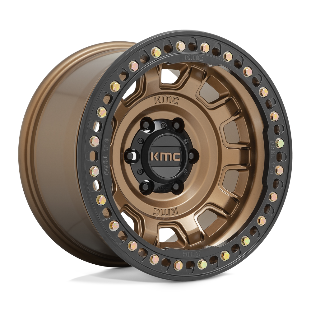 KMC Wheels Km236 Tank Beadlock 17x9 5x127 -15 71.5 Matte Bronze