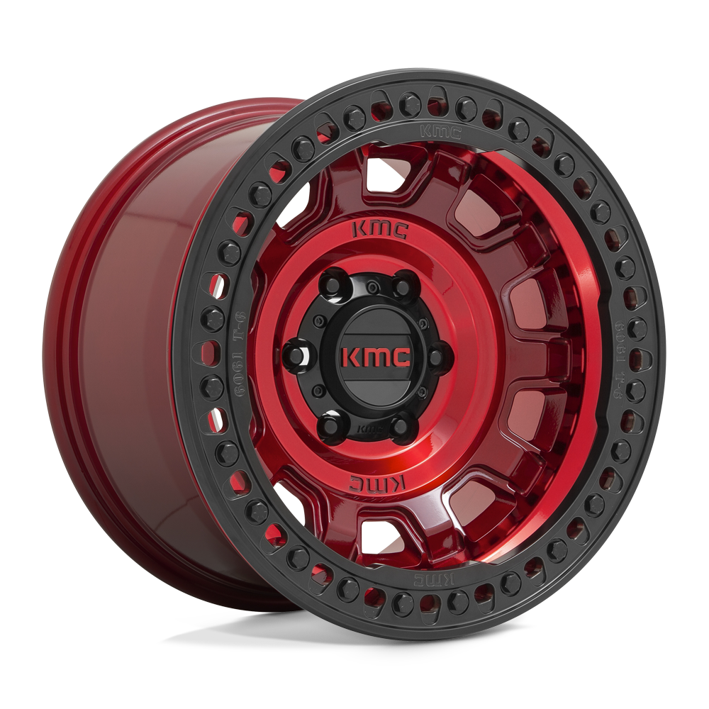 KMC Wheels Km236 Tank Beadlock 17x9 6x139.7 -15 108 Candy Red