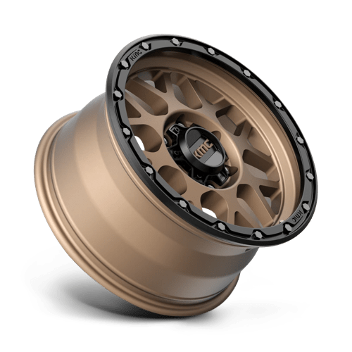 KMC Wheels Km535 Grenade Tout-terrain 17x9 6x135 -12 87.1 Bronze Mat Lèvre Noir Mat