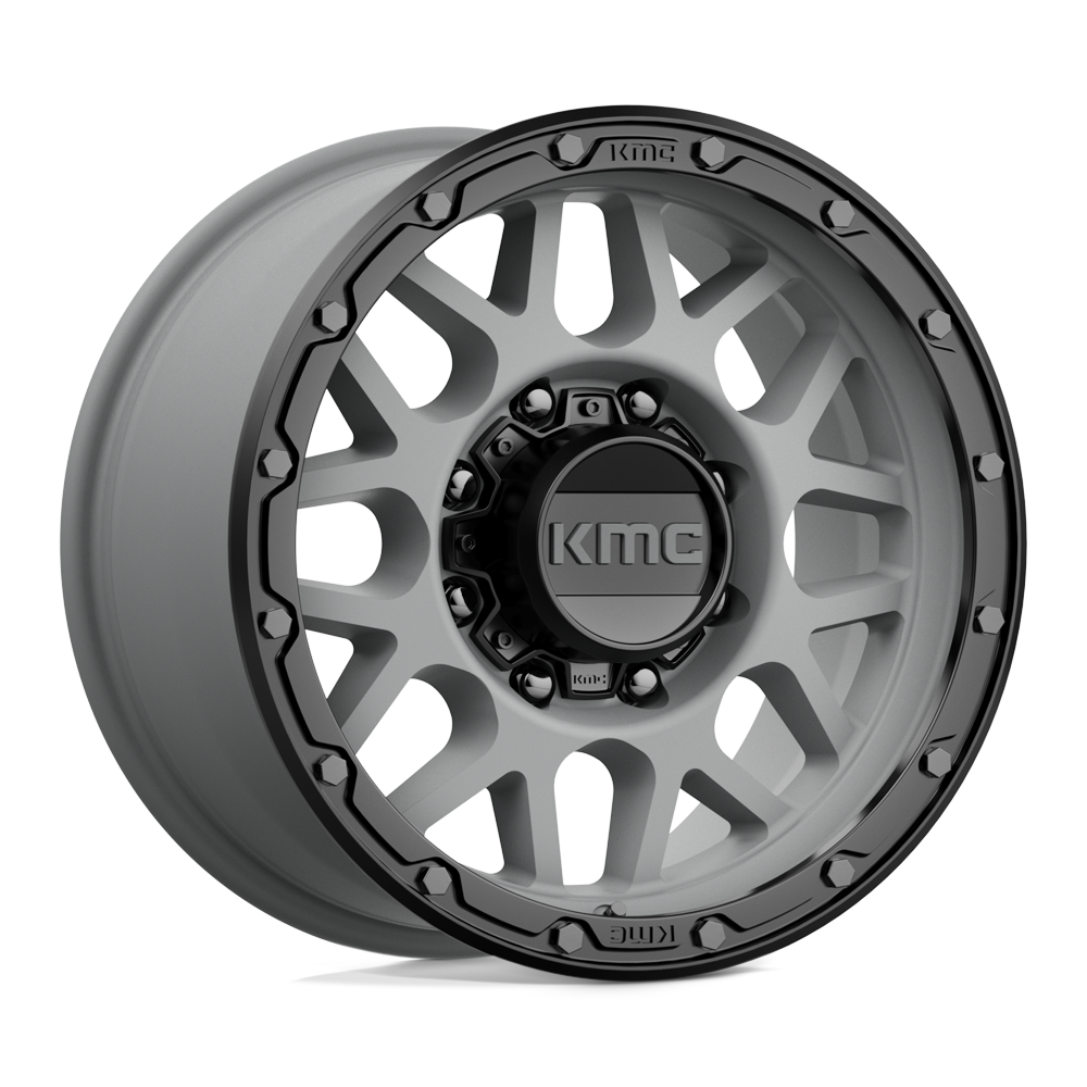 KMC Wheels Km535 Grenade Off-road 17x9 8x180 18 124.2 Gris Mat Lèvre Noir Mat