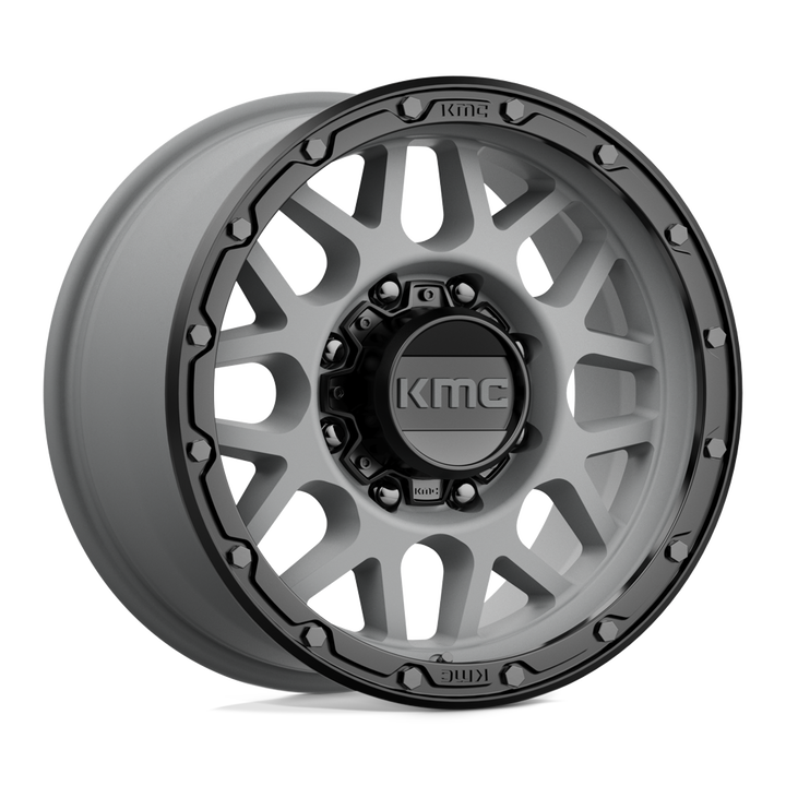 KMC Wheels Km535 Grenade Off-road 17x9 8x180 18 124.2 Gris Mat Lèvre Noir Mat