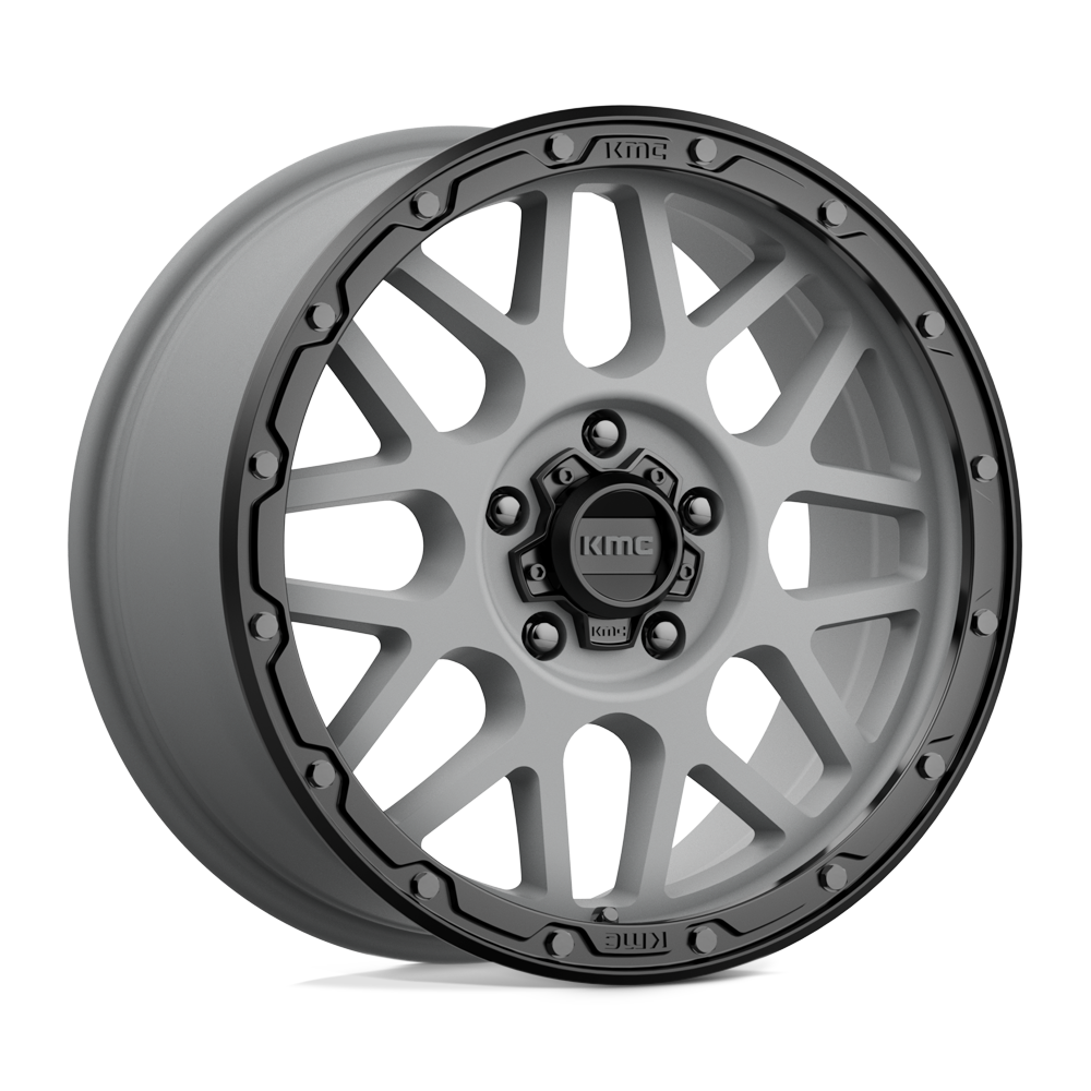 KMC Wheels Km535 Grenade Off-road 18x8.5 5x120 35 64.15 Matte Gray Matte Black Lip