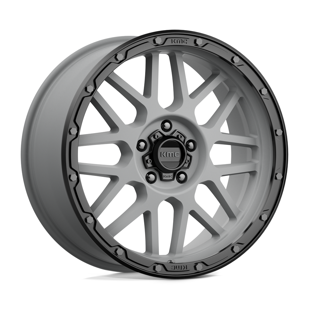 KMC Wheels Km535 Grenade Off-road 20x9 5x127 18 71.5 Gris Mat Lèvre Noir Mat
