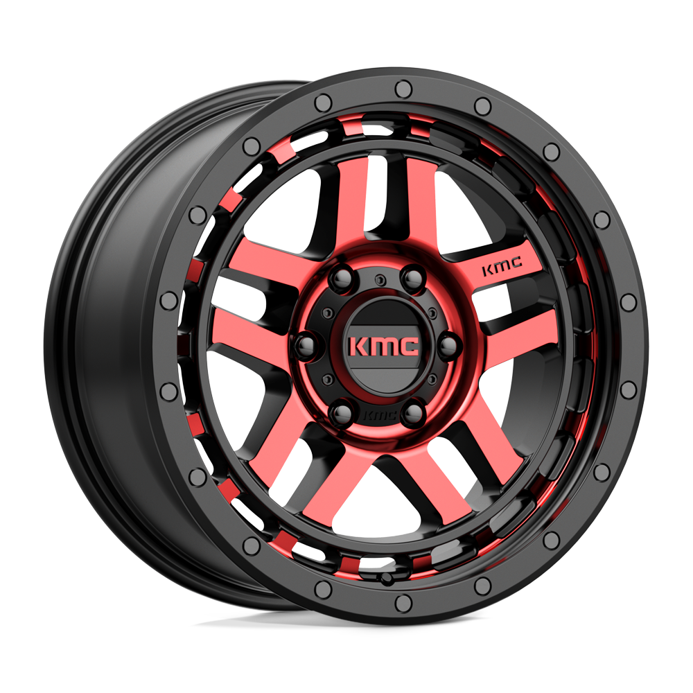 KMC Km540 Recon 18x8.5 6x139.7 18 106.1 Gloss Black Mach Red Tint